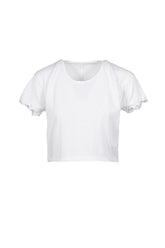 RhodolirioN HOLED SPENCER TEE - EYELET JERSEY / WHT
