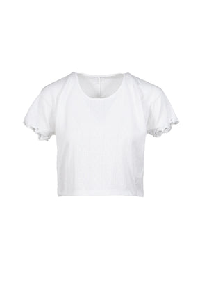 RhodolirioN HOLED SPENCER TEE - EYELET JERSEY / WHT