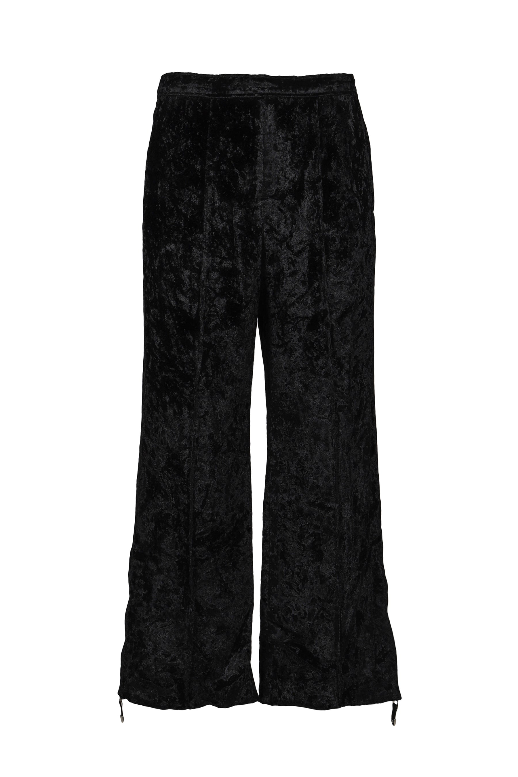 CRUSH VELVET PANTS / BLACK 