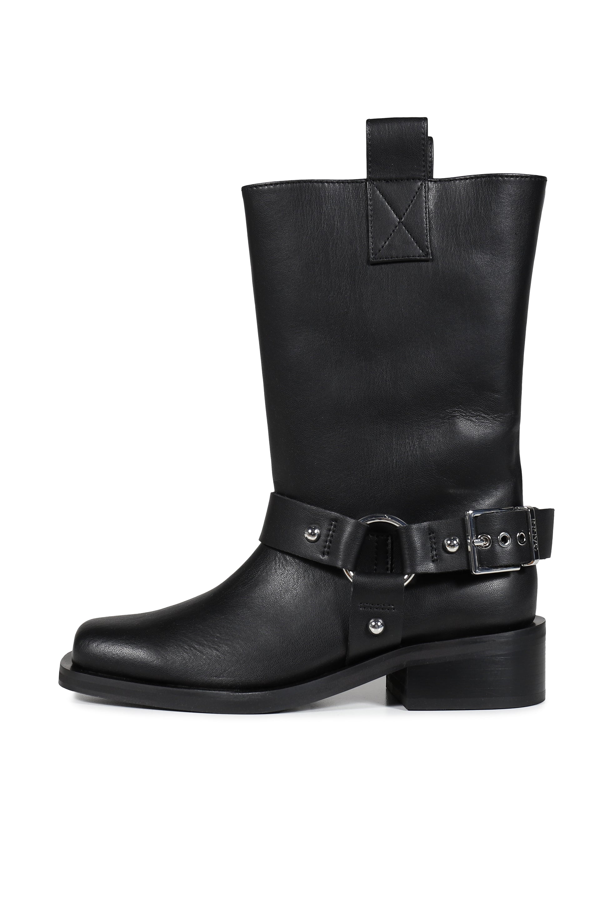 MID SHAFT BIKER BOOT / BLK