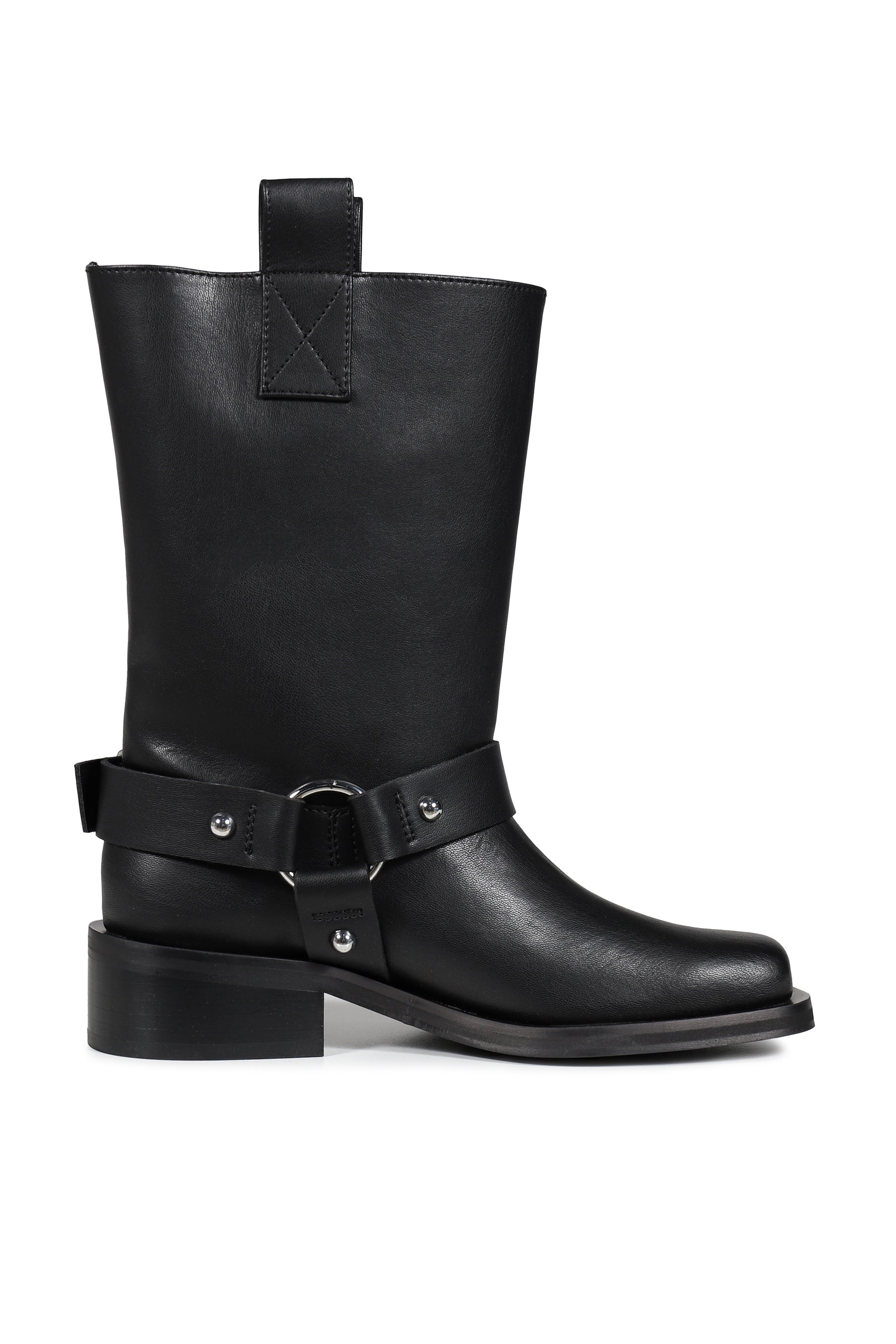 MID SHAFT BIKER BOOT / BLK