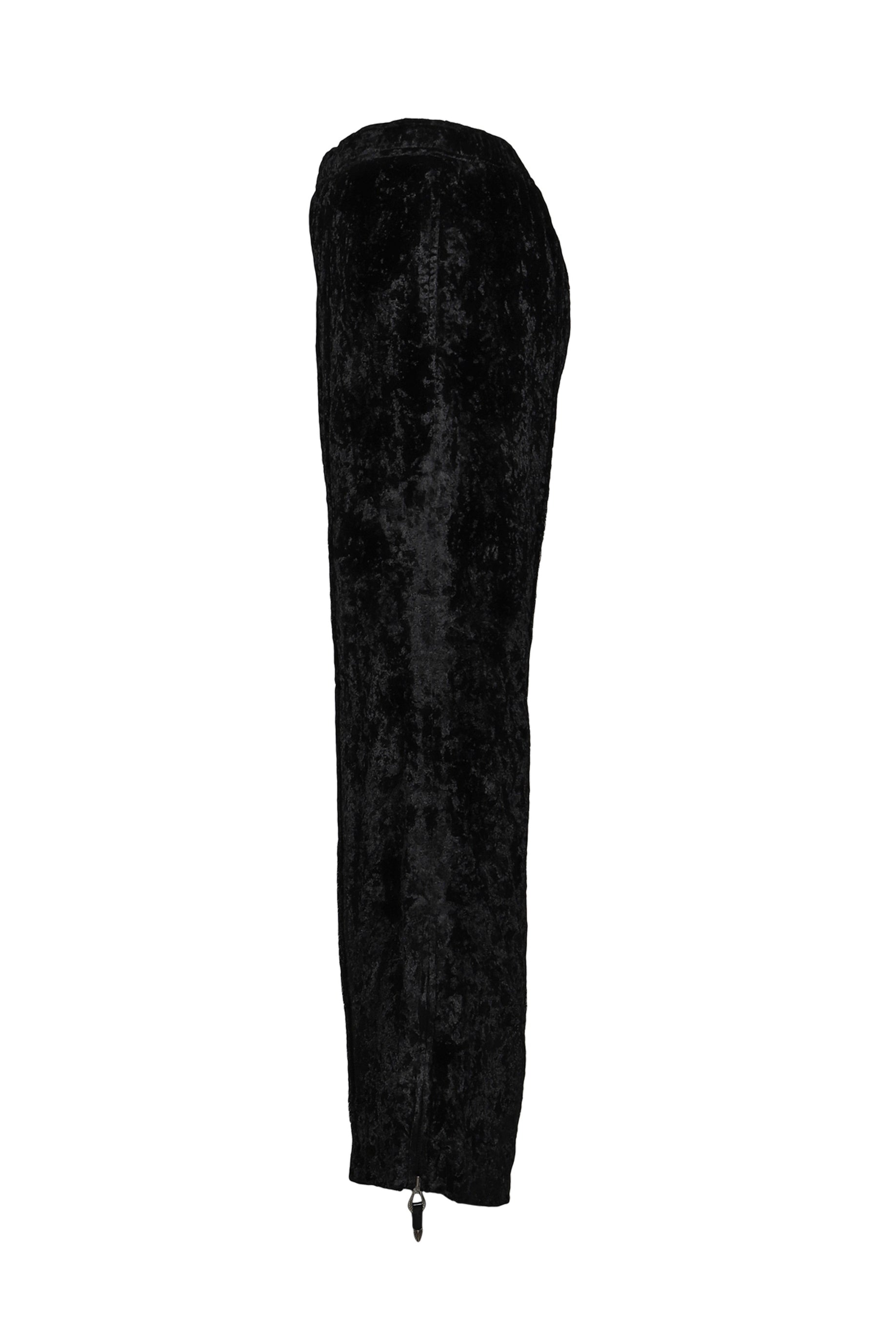CRUSH VELVET PANTS / BLACK 