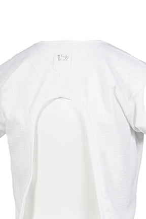 RhodolirioN HOLED SPENCER TEE - EYELET JERSEY / WHT