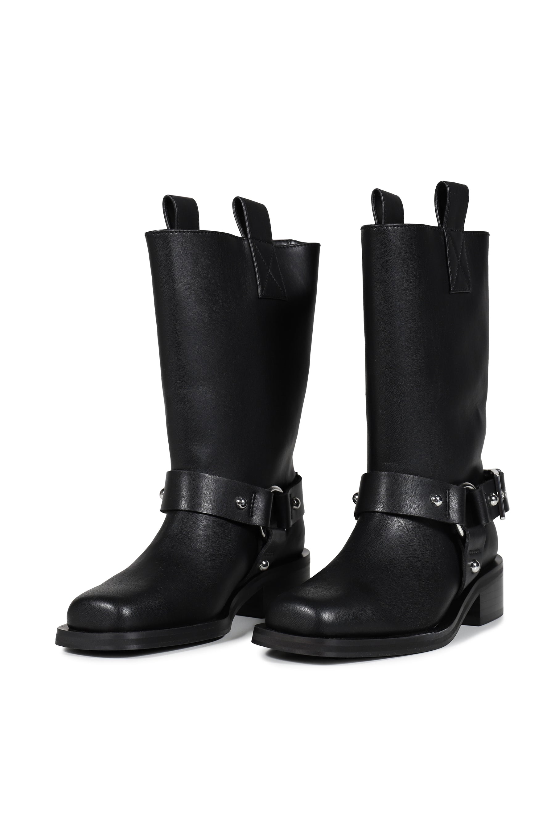 MID SHAFT BIKER BOOT / BLK