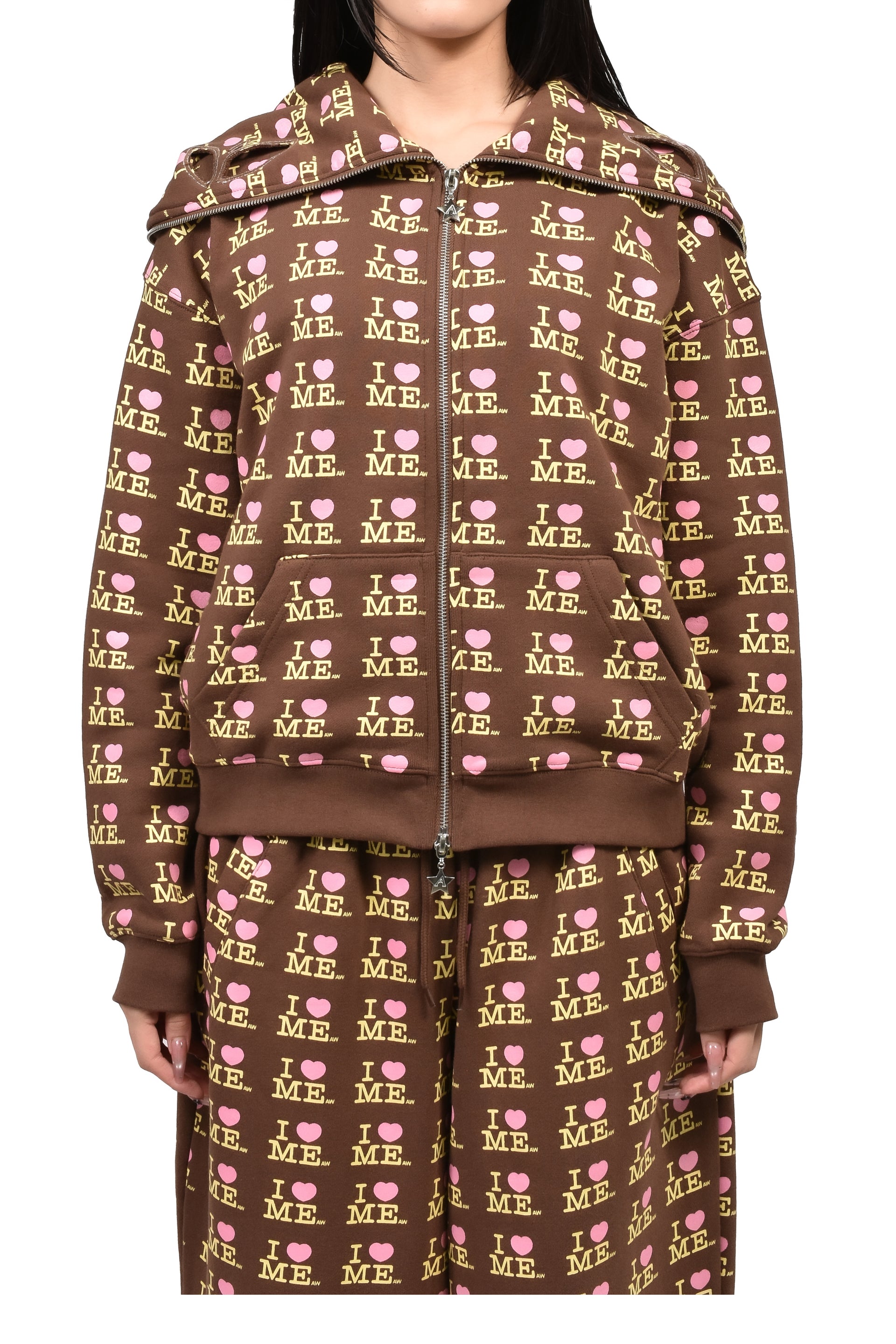 I HEART ME BUTTERFLY HOODIE / CHOCO