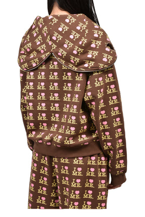 I HEART ME BUTTERFLY HOODIE / CHOCO