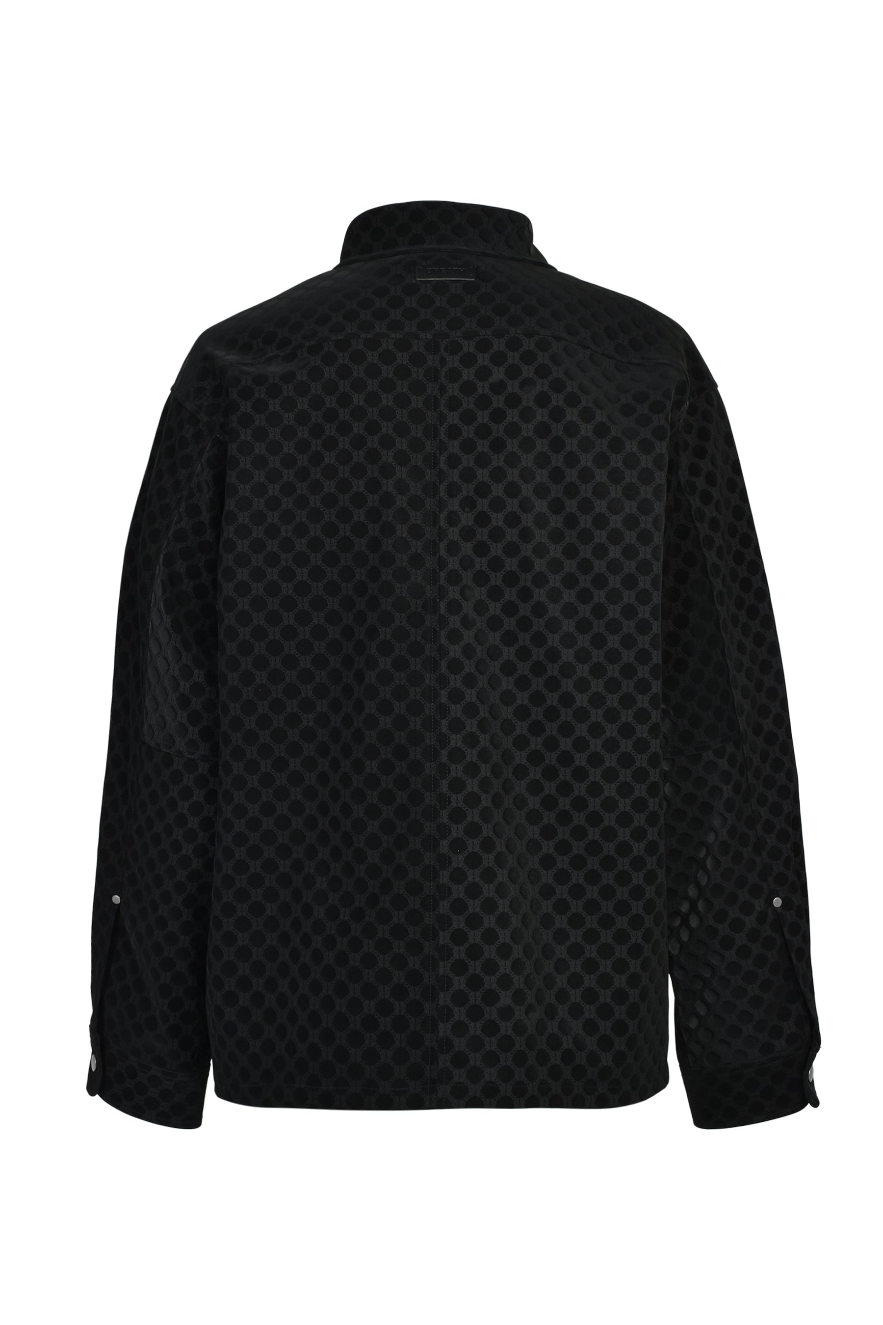 FAUX SUEDE NEW RICH SHIRT / BLK