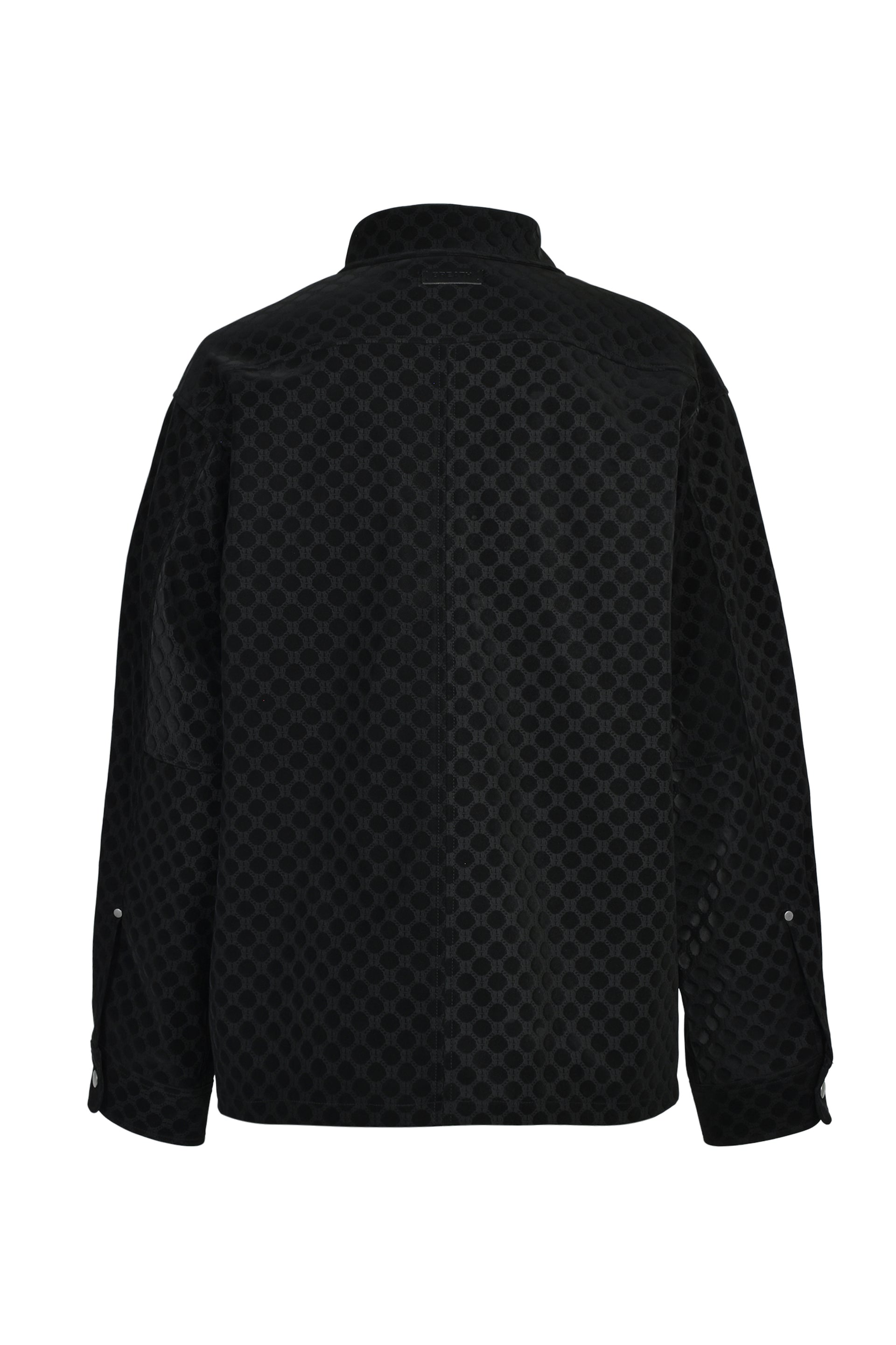 FAUX SUEDE NEW RICH SHIRT / BLK