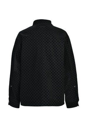 FAUX SUEDE NEW RICH SHIRT / BLK