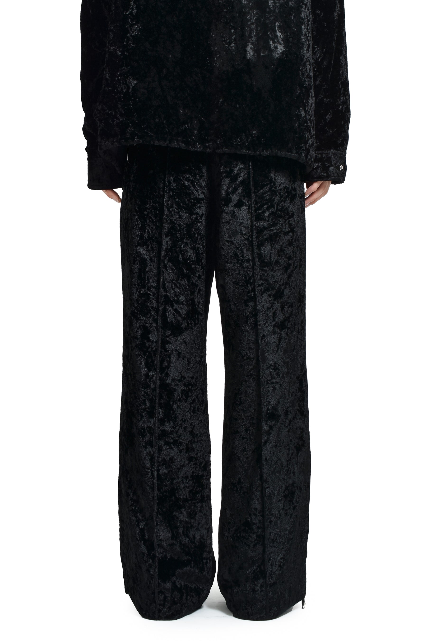 CRUSH VELVET PANTS / BLACK 