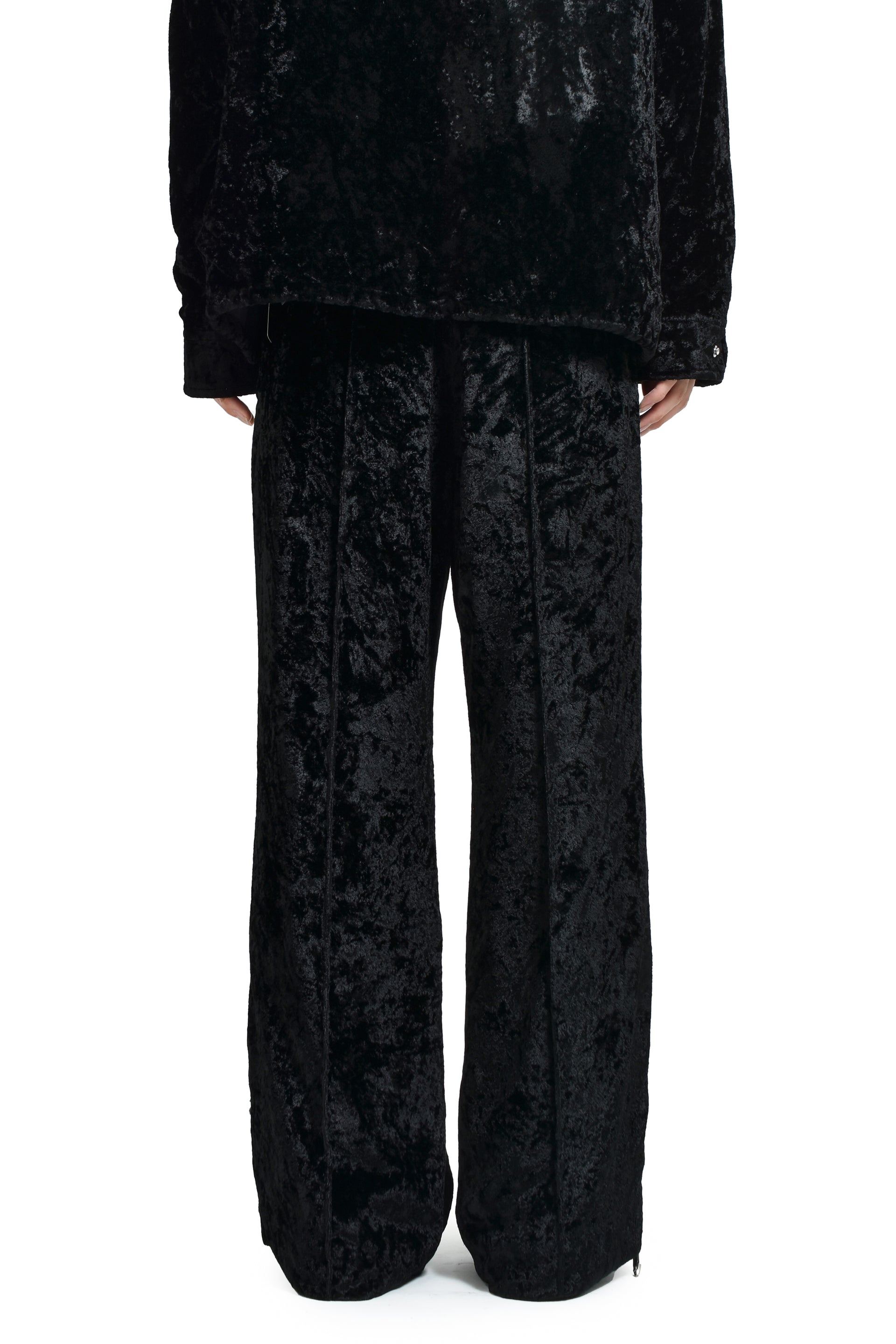 CRUSH VELVET PANTS / BLK