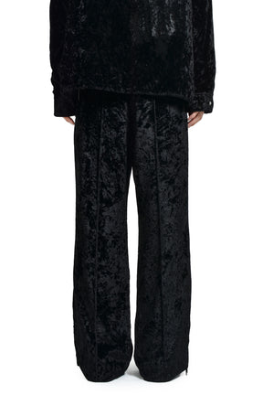 CRUSH VELVET PANTS / BLACK 