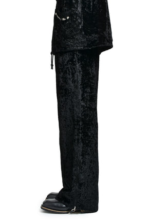 CRUSH VELVET PANTS / BLACK 