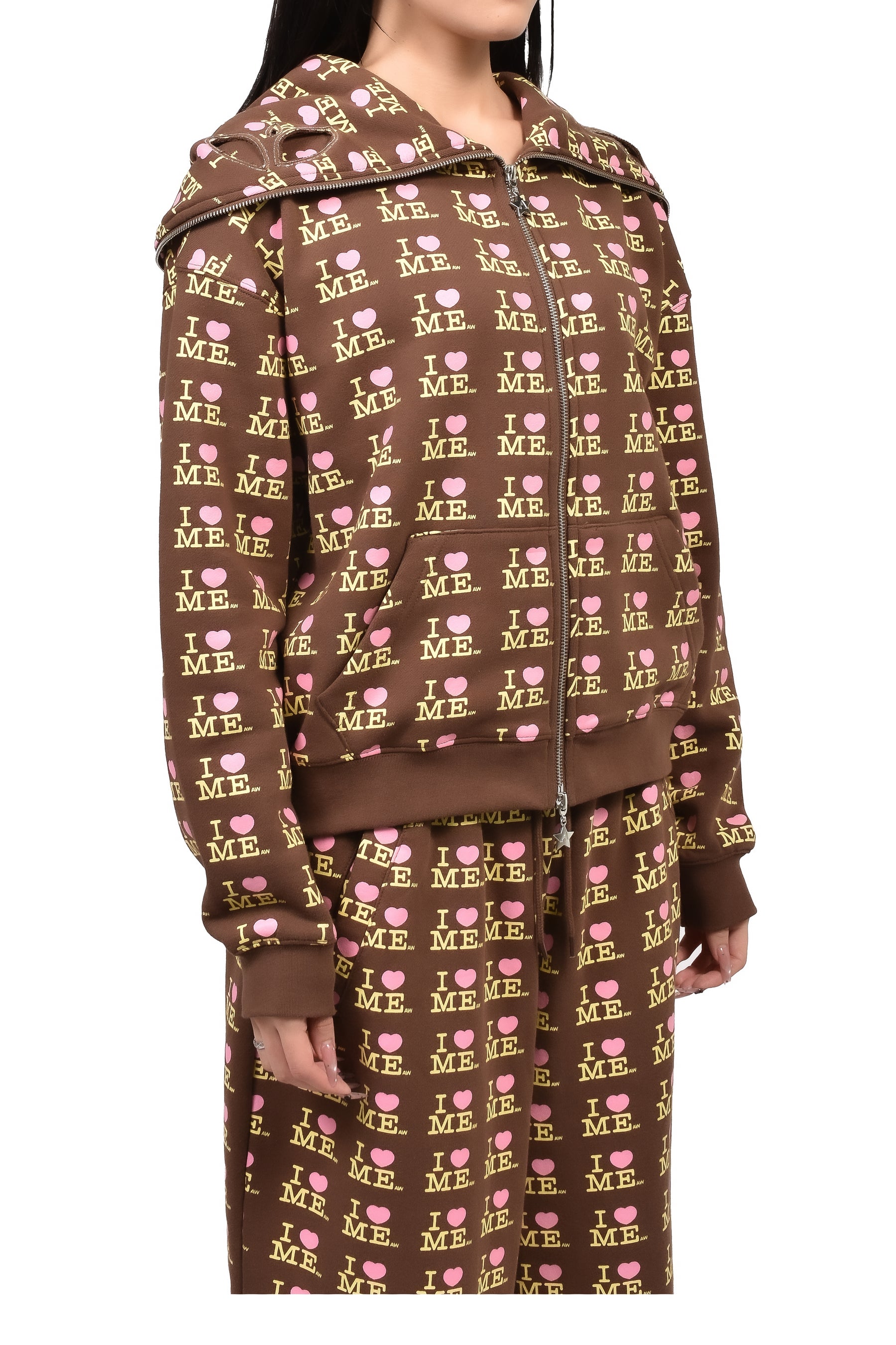 I HEART ME BUTTERFLY HOODIE / CHOCO