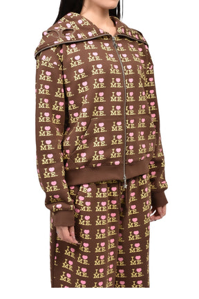 I HEART ME BUTTERFLY HOODIE / CHOCO