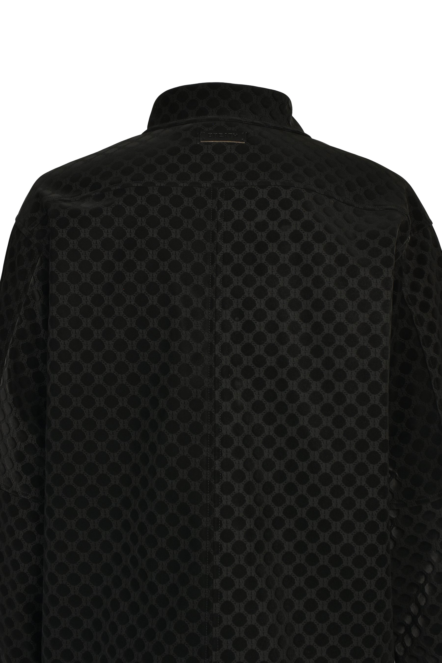 FAUX SUEDE NEW RICH SHIRT / BLK
