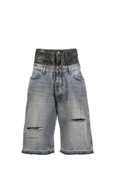 BIG DADDY DOUBLE SHORT / VTG WASHED BLU