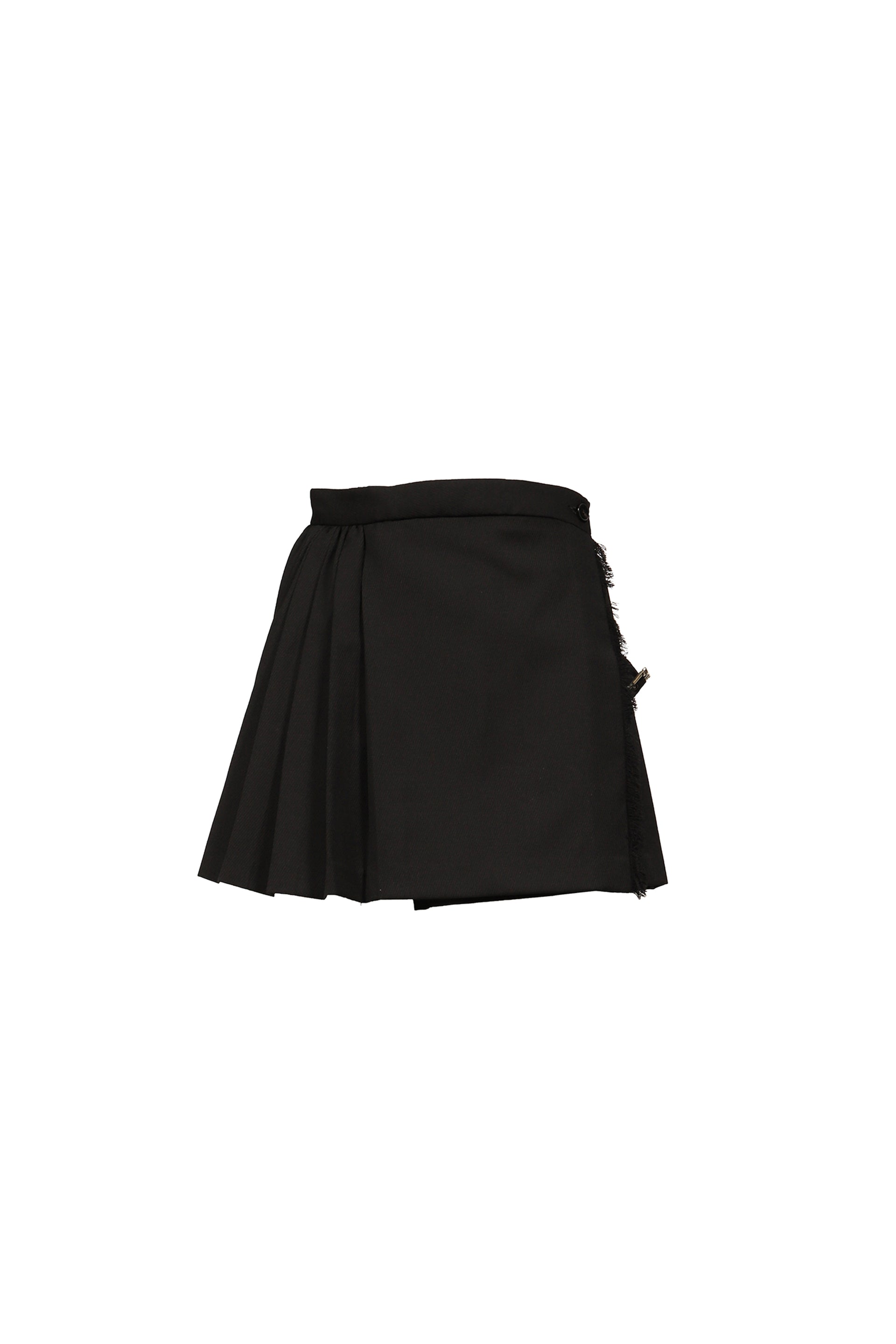 PLEATED MINI SKIRT / BLK