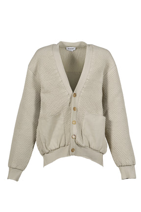 PADDED COTTON CARDIGAN / BEI