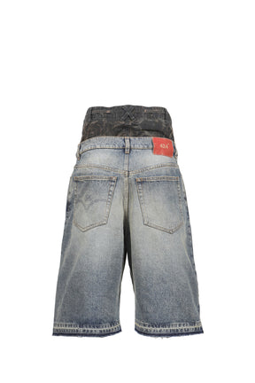 BIG DADDY DOUBLE SHORT / VTG WASHED BLU