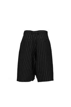 JUMBO TAILORED SHORT / BLK WHT PINSTRIPE