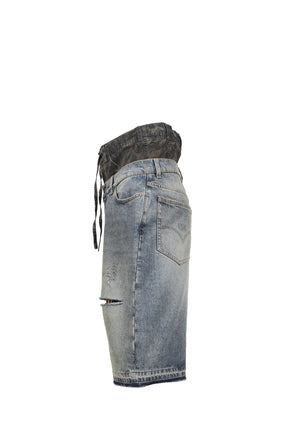 BIG DADDY DOUBLE SHORT / VTG WASHED BLU