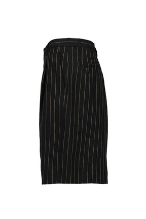 JUMBO TAILORED SHORT / BLK WHT PINSTRIPE