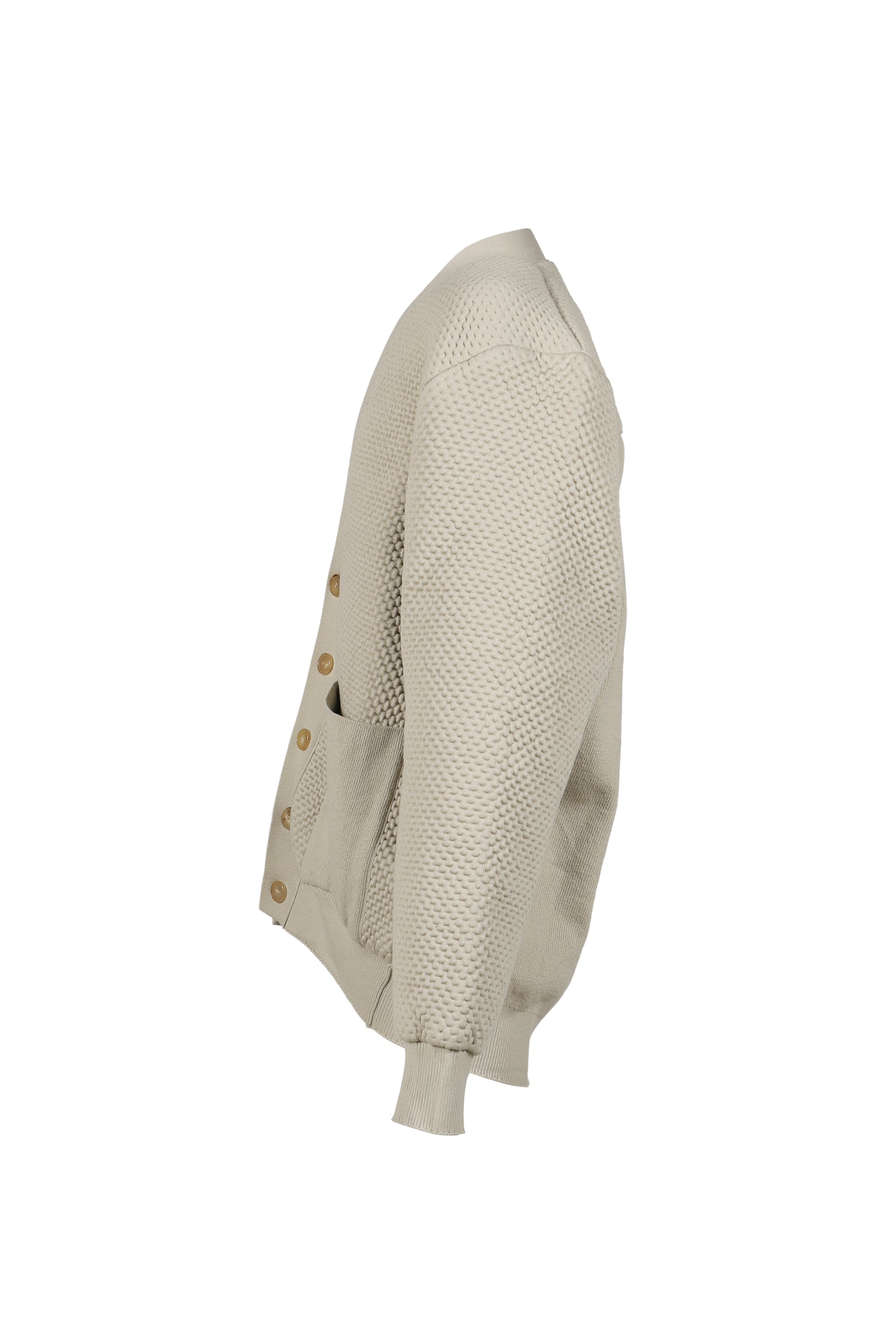 PADDED COTTON CARDIGAN / BEI