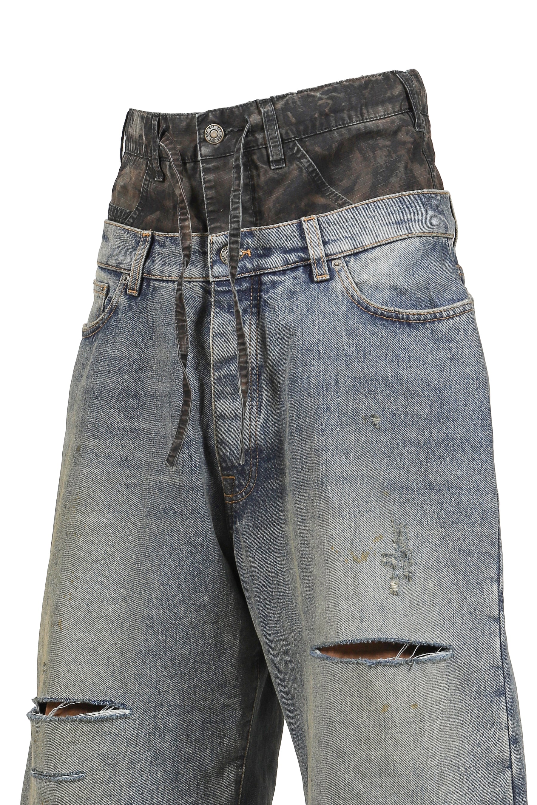 BIG DADDY DOUBLE SHORT / VTG WASHED BLU