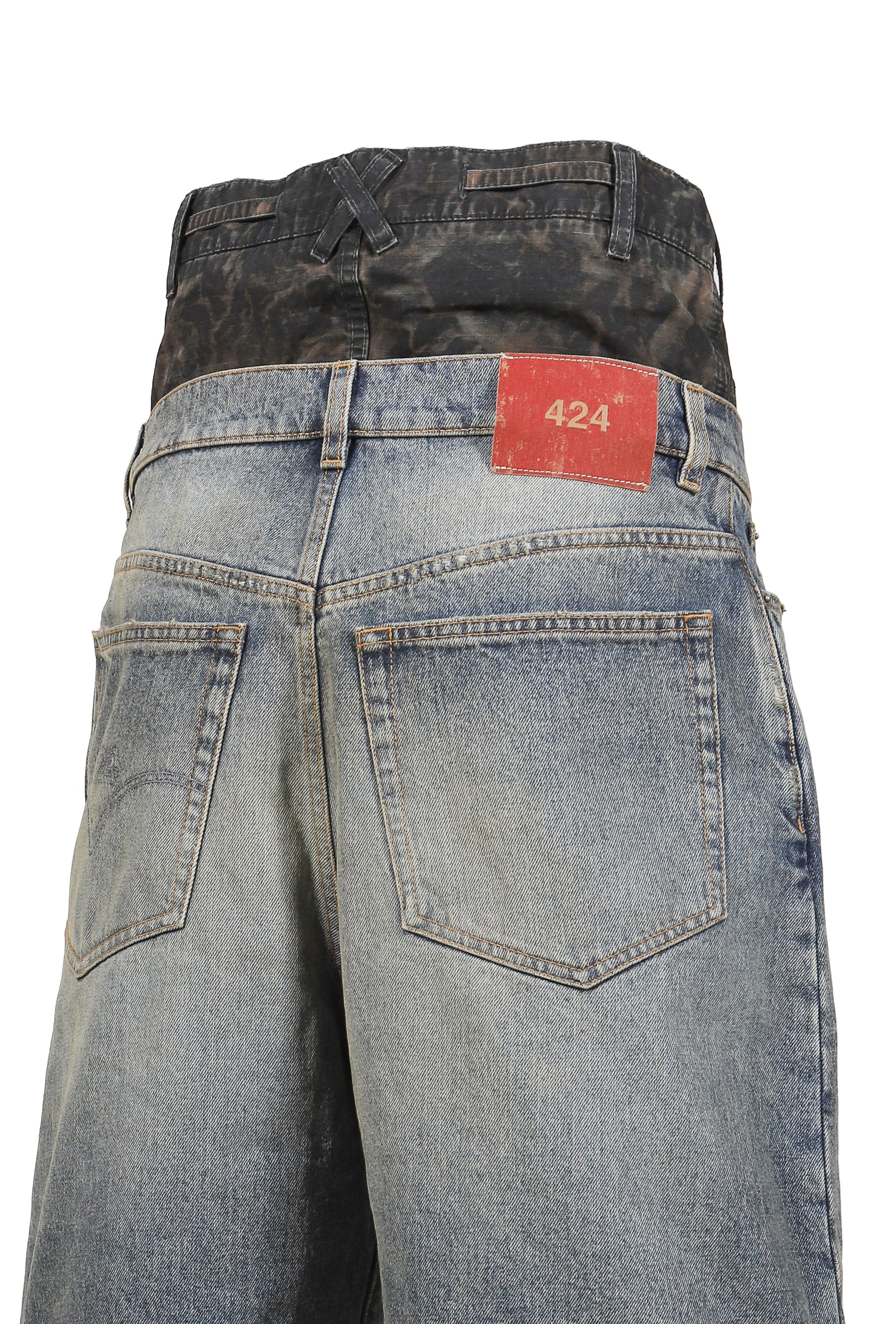 BIG DADDY DOUBLE SHORT / VTG WASHED BLU