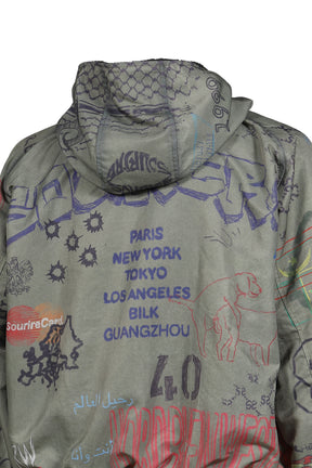 REVERSIBLE SKETCH BOMBER / GRN