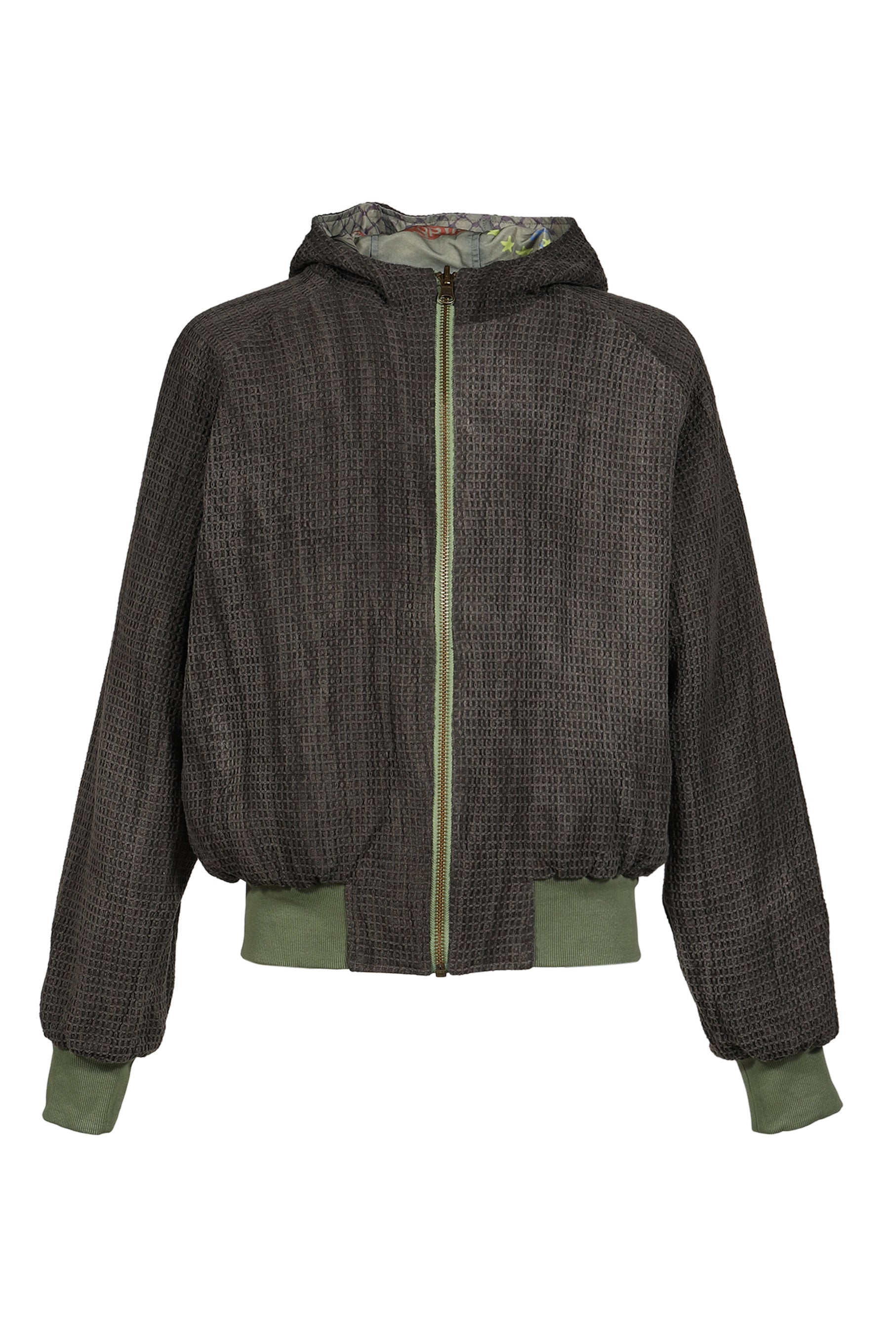 REVERSIBLE SKETCH BOMBER / GRN