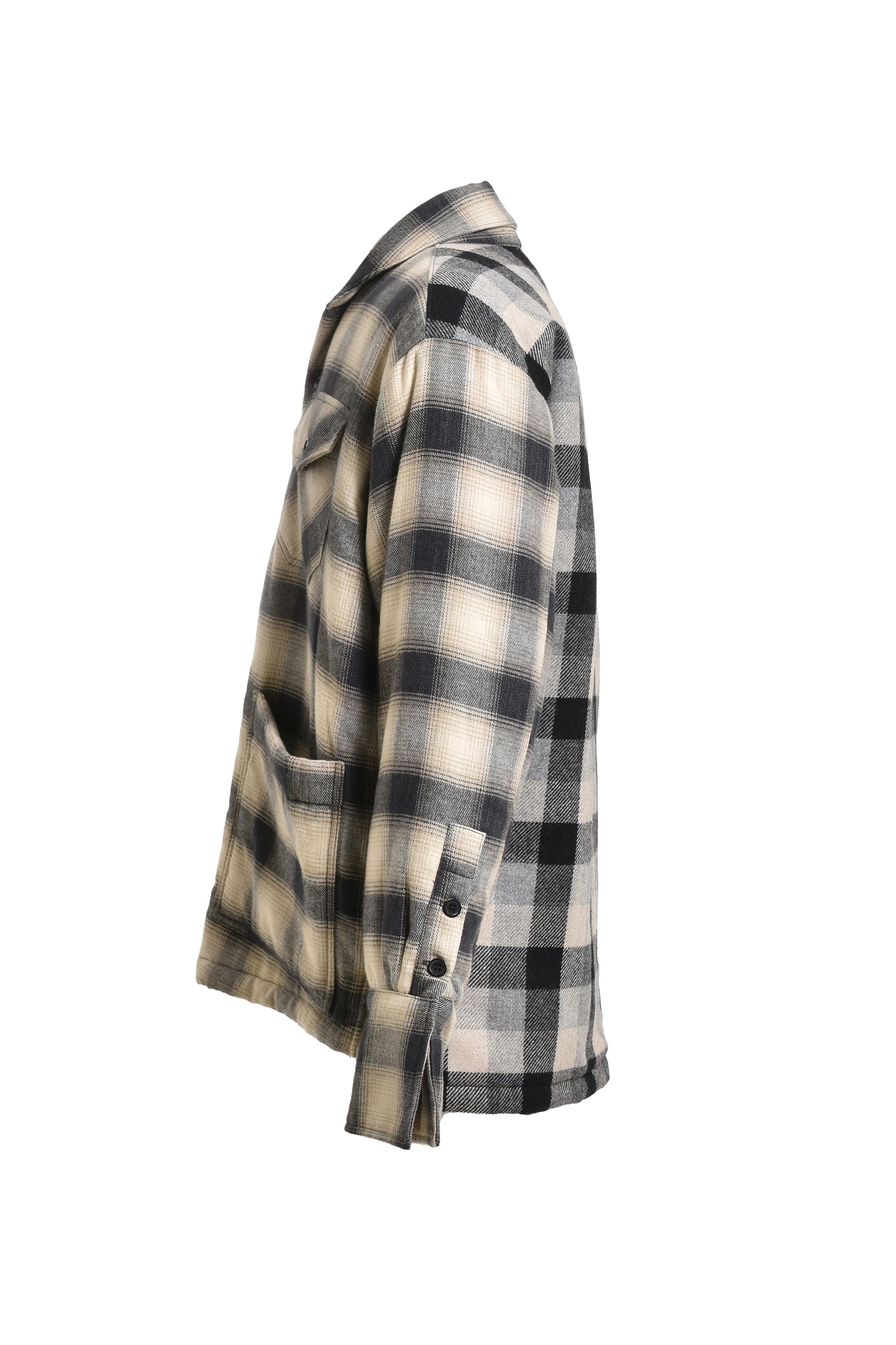 Greg Lauren B/W SHERPA LINED BOXY / BLK WHT