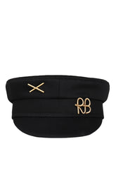 LOGO-EMBELLISHED BAKER BOY CAP / BLK
