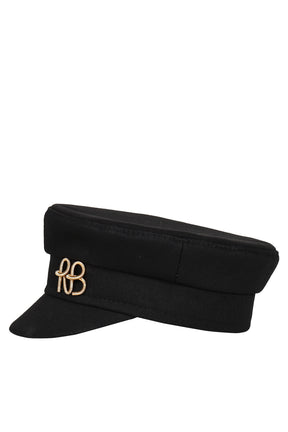 LOGO-EMBELLISHED BAKER BOY CAP / BLK