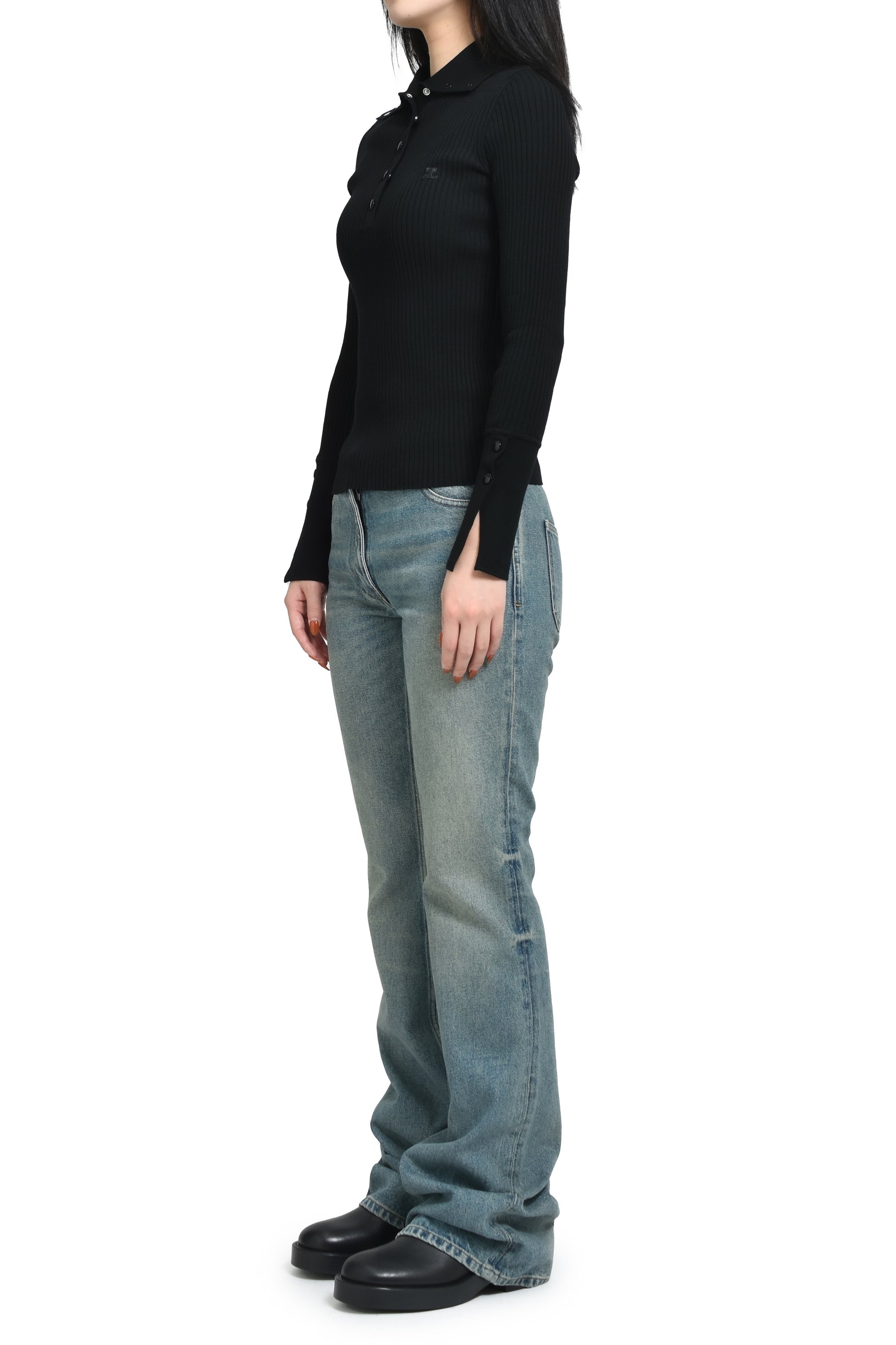 CLASSIC RIB POLO / BLK