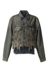 GUSA DISTRESSED DENIM JACKET / IND