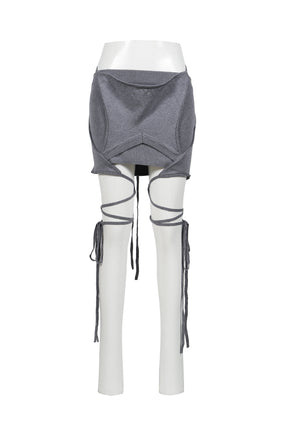 ARMOUR KNIT SKIRT / GRY