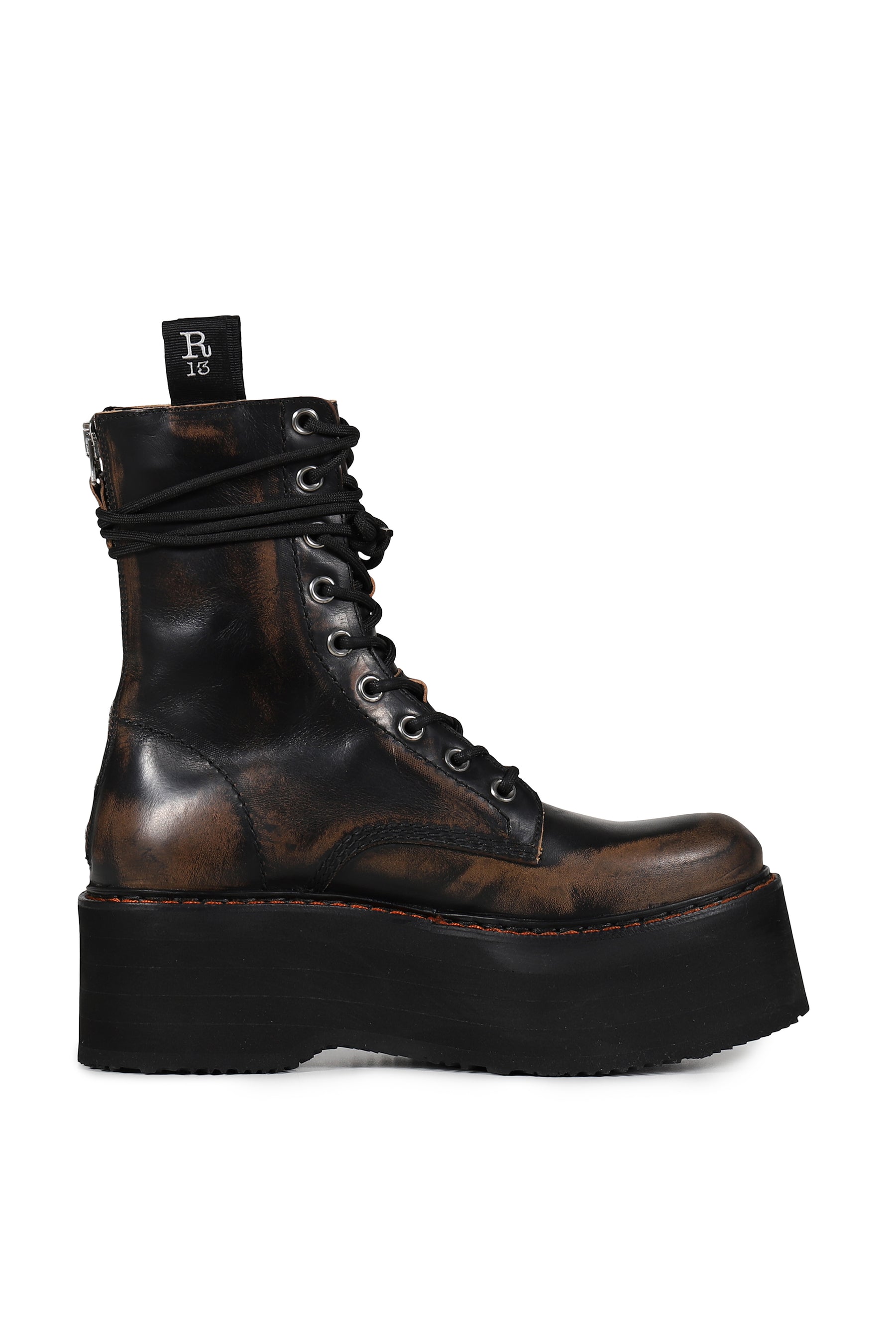 DOUBLE STACK LACE-UP BOOTS / REMOVE