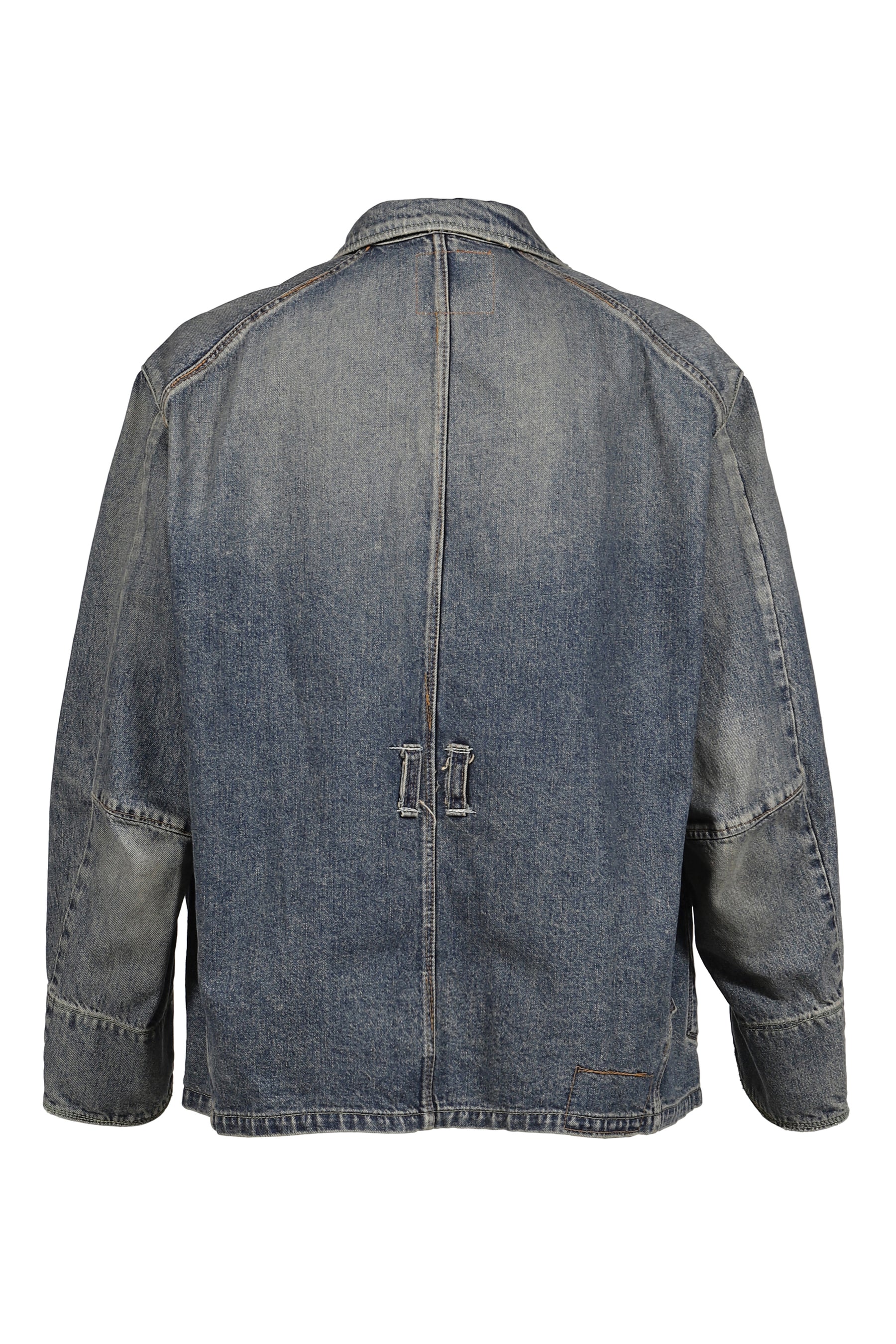 "RANDOM STICH" DRAPING TAILORED DENIM JACKET / IND
