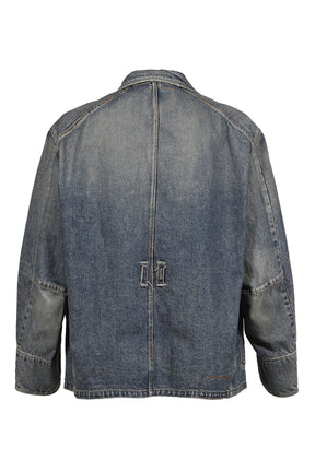 "RANDOM STICH" DRAPING TAILORED DENIM JACKET / IND