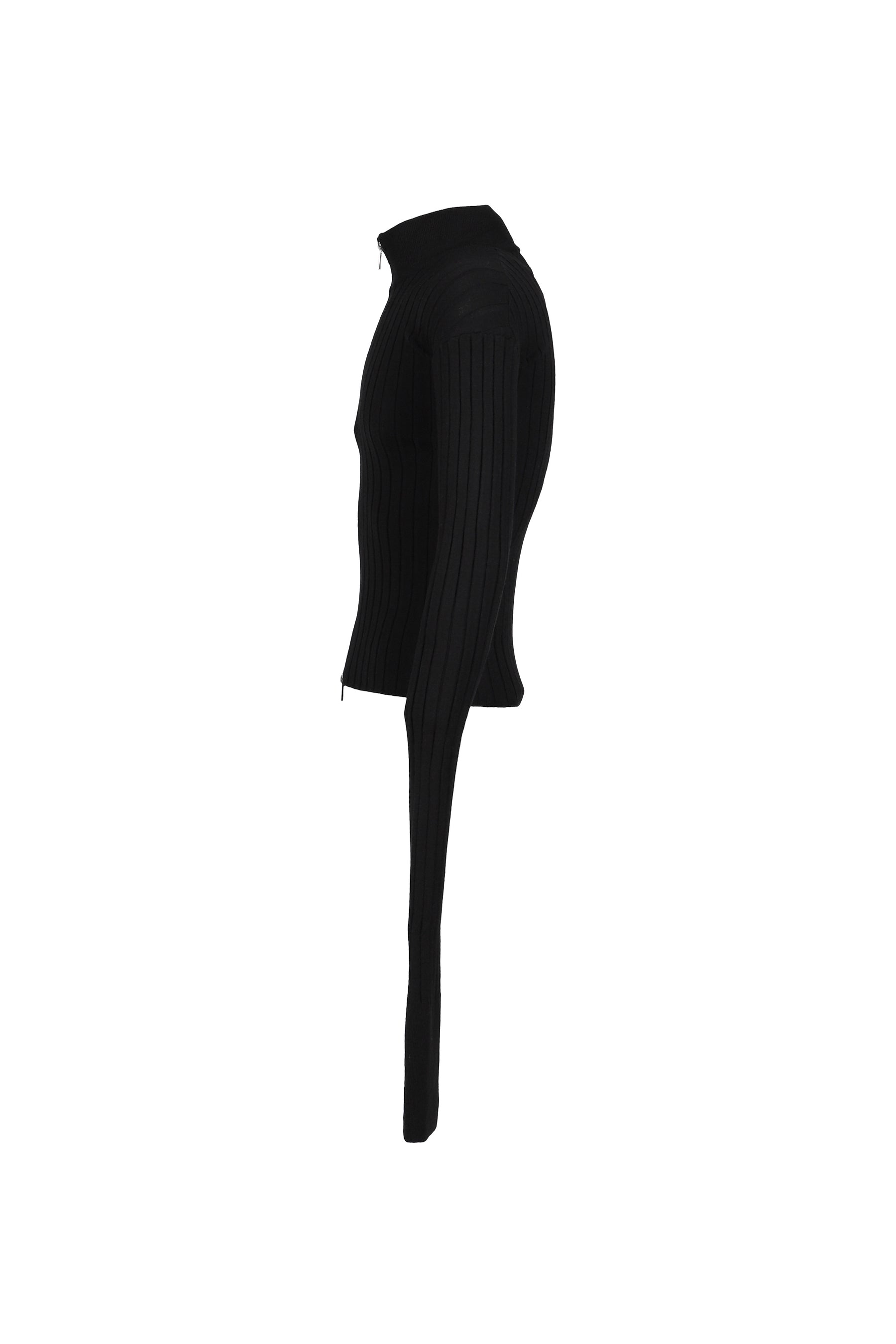 LAYERED DRIVERS RIB KNIT / BLK