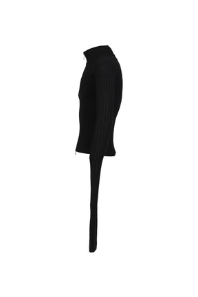 LAYERED DRIVERS RIB KNIT / BLK