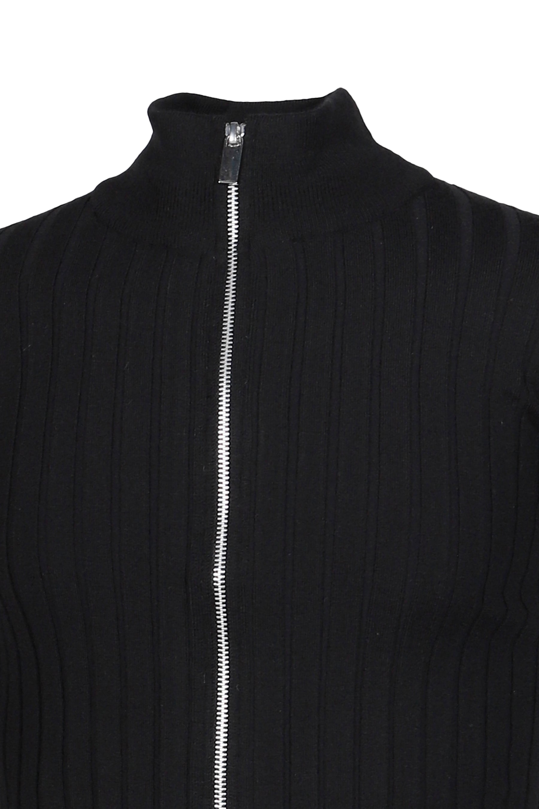 LAYERED DRIVERS RIB KNIT / BLK
