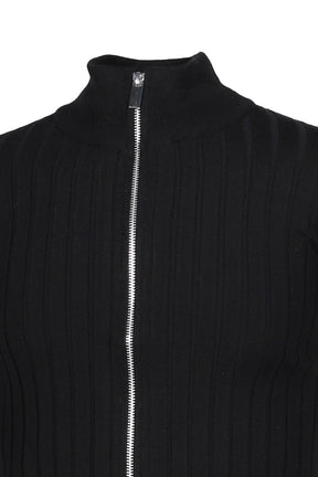 LAYERED DRIVERS RIB KNIT / BLK