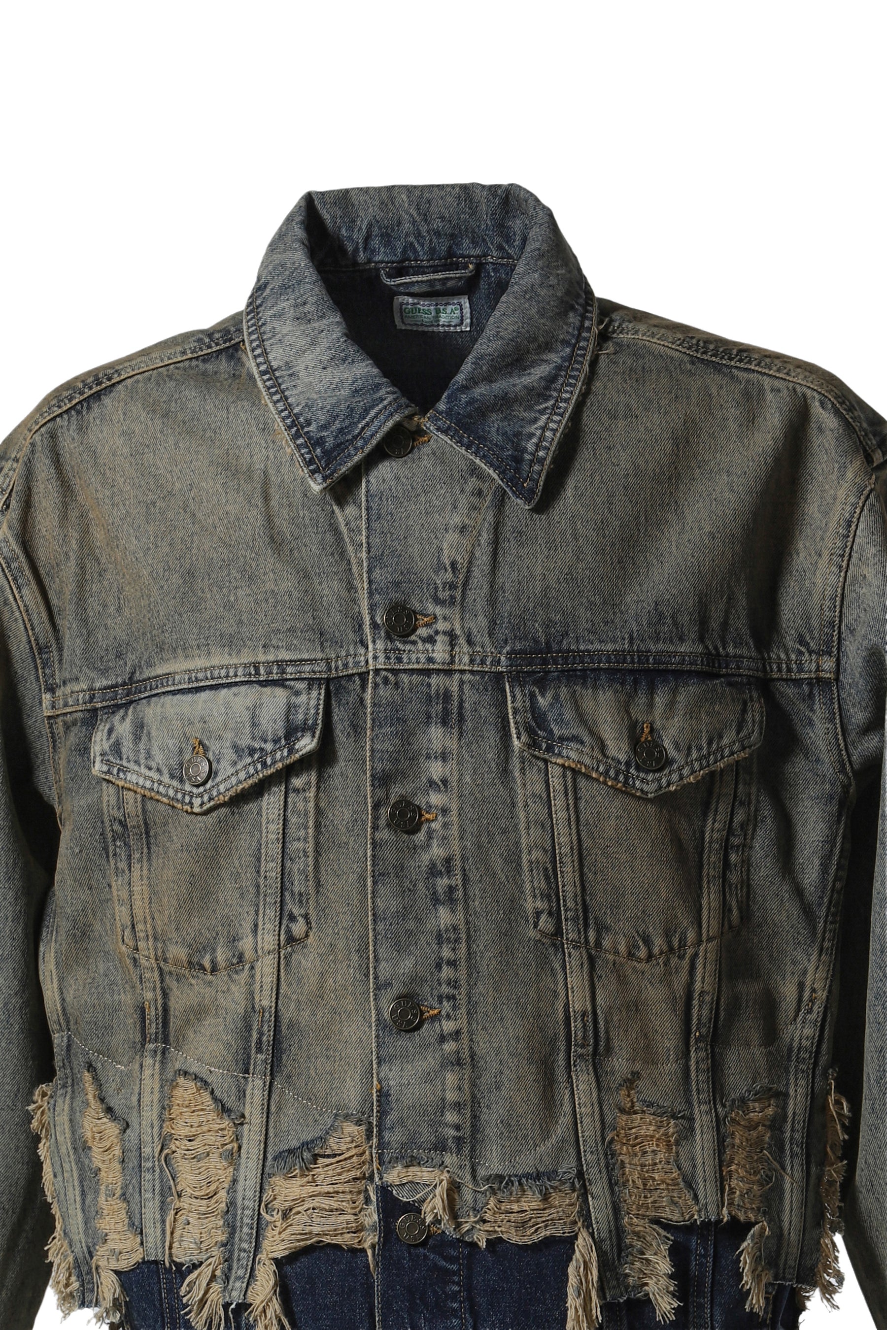 GUSA DISTRESSED DENIM JACKET / IND