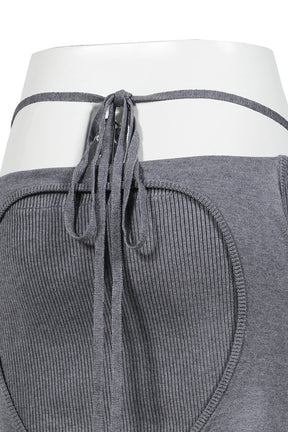 ARMOUR KNIT SKIRT / GRY