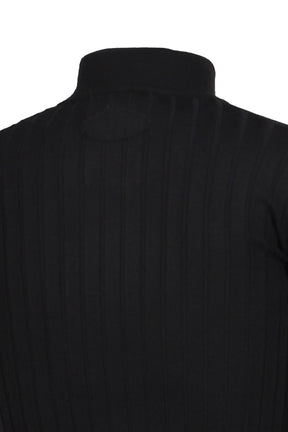 LAYERED DRIVERS RIB KNIT / BLK