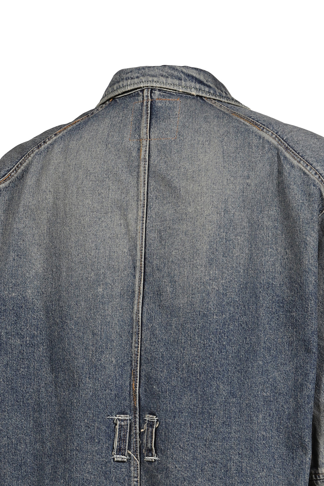 "RANDOM STICH" DRAPING TAILORED DENIM JACKET / IND