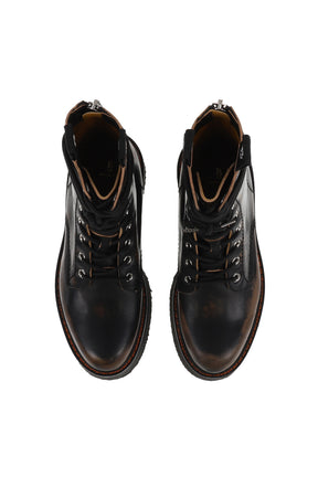 DOUBLE STACK LACE-UP BOOTS / REMOVE